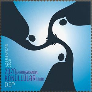 Stamp, Year of Volunteers, Azerbaijan,  