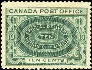 Stamp, Special Delivery, Canada,  