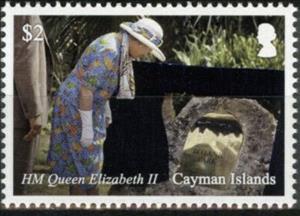 Stamp, Queen Elizabeth II Visiting Garden, Cayman Islands,  , Famous People, Gardens, Heads of State, Queens, Royalty