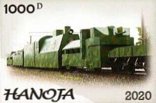 Stamp, Armored Trains, Cinderellas,  , Railways, Weapons