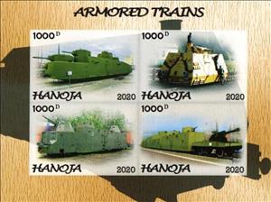 Mini Sheet, Armored Trains, Cinderellas,  , Railways, Weapons