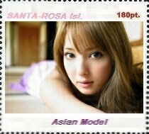 Stamp, Asian model, Cinderellas,  , Models, Photographs, Women