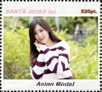 Stamp, Asian model, Cinderellas,  , Models, Photographs, Women