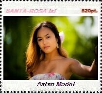 Stamp, Asian model, Cinderellas,  , Models, Photographs, Women