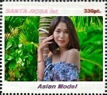 Stamp, Asian model, Cinderellas,  , Models, Photographs, Women