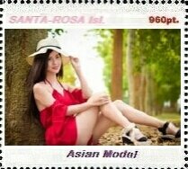 Stamp, Asian model, Cinderellas,  , Models, Photographs, Women