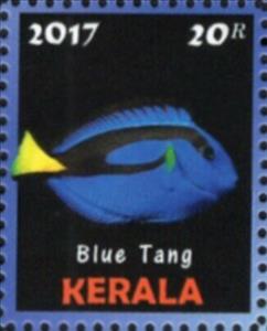 Stamp, Blue Tang, Cinderellas,  , Fishes
