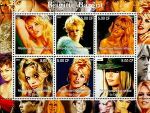 Mini Sheet, Brigitte Bardot, Cinderellas,  , Actors, Women