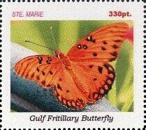 Stamp, Butterflies, Cinderellas,  , Butterflies, Insects