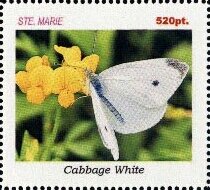 Stamp, Butterflies, Cinderellas,  , Butterflies, Insects