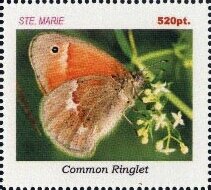 Stamp, Butterflies, Cinderellas,  , Butterflies, Insects