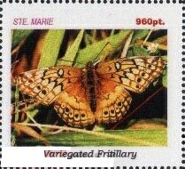 Stamp, Butterflies, Cinderellas,  , Butterflies, Insects