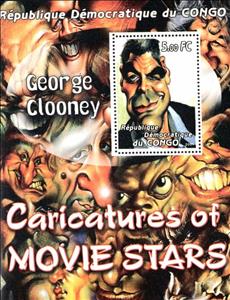 Mini Sheet, Caricatures of Movie Stars, Cinderellas,  , Famous People