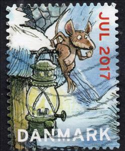 Stamp, Christmas scene, Cinderellas,  , Christmas, Lamps and Candles, Rodents, Snow