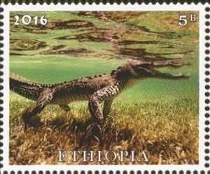 Stamp, Crocodiles, Cinderellas,  , Animals (Fauna), Crocodiles