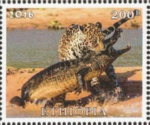 Stamp, Crocodiles, Cinderellas,  , Animals (Fauna), Crocodiles