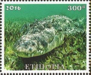 Stamp, Crocodiles, Cinderellas,  , Animals (Fauna), Crocodiles