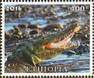 Stamp, Crocodiles, Cinderellas,  , Animals (Fauna), Crocodiles