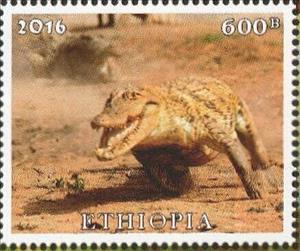 Stamp, Crocodiles, Cinderellas,  , Animals (Fauna), Crocodiles
