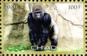 Stamp, Gorillas, Cinderellas,  , Animals (Fauna), Monkeys