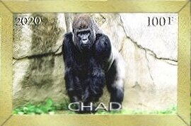Stamp, Gorillas, Cinderellas,  , Animals (Fauna), Monkeys