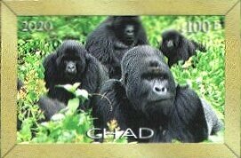 Stamp, Gorillas, Cinderellas,  , Animals (Fauna), Monkeys
