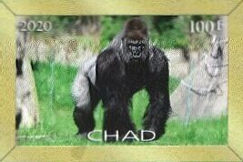 Stamp, Gorillas, Cinderellas,  , Animals (Fauna), Monkeys