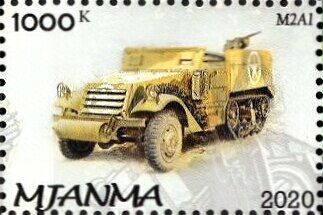 Stamp, M2a1, Cinderellas,  , Army, Cars