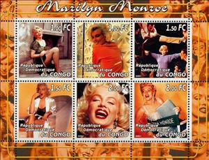 Mini Sheet, Marilyn Monroe, Cinderellas,  , Actors, Women