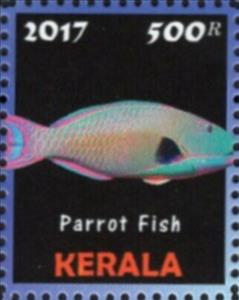 Stamp, Parrot Fish, Cinderellas,  , Fishes