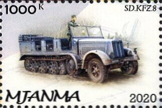Stamp, Sd.kfz.8, Cinderellas,  , Army, Cars