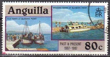 Old ferries & modern ferry at Blowing Point