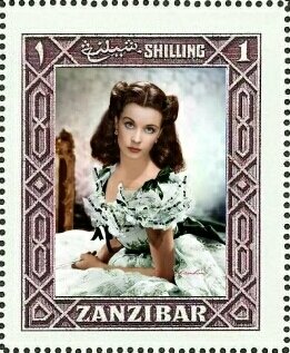 Stamp, Vivien Leigh (Vivian Mary Hartley), Cinderellas,  , Actors, Famous People, Photographs, Women