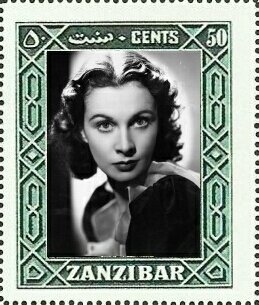 Stamp, Vivien Leigh (Vivian Mary Hartley), Cinderellas,  , Actors, Famous People, Photographs, Women