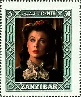 Stamp, Vivien Leigh (Vivian Mary Hartley), Cinderellas,  , Actors, Famous People, Photographs, Women