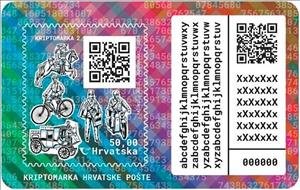 Souvenir Sheet, Cryptostamp 2, Croatia,  , Bicycles, Mailcoaches, Postal Services