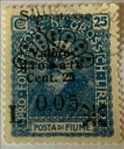 Stamp, Segnatasse "Valore Globale" (Boldface Type I), Fiume,  