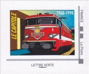 Stamp, Capitole 1960-1990, France,  , Locomotives, Railways