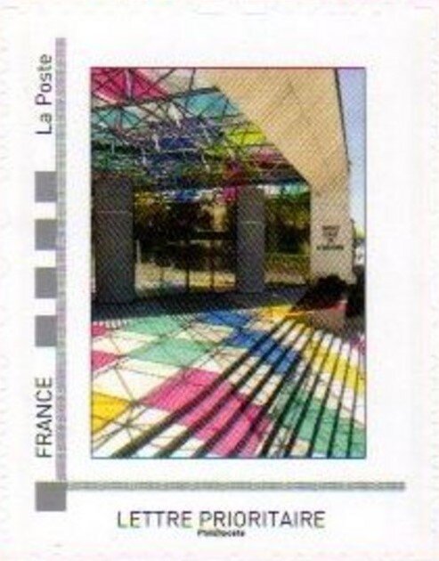 Entrance to Exhibition Hall. Coloured Glass Roof.