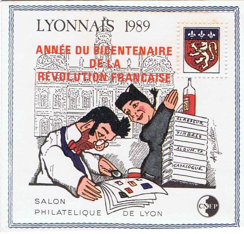 Lyonnais 1989 Philatelic Show. French Revolution Overprint