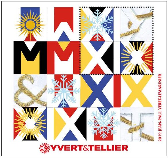 Painting by Jean-Paul Veret-LeMariner of letters WWXXMMXX...