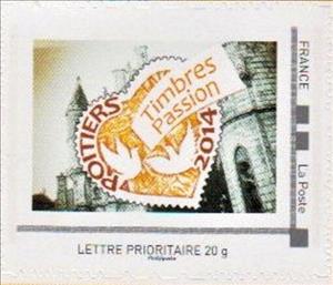 Stamp, Stamp Passion 2014 Poitiers, France,  , Buildings, Hearts, Philatelic Exhibitions