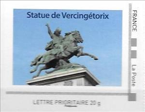 Stamp, Statue of Vercingetorix, France,  , Equestrianism and horse riding, Kings, Logos, Philatelic Exhibitions, Statues