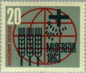 Stamp, Misereor, Campaign against Hunger and illness, Germany, Federal Republic,  , Special Occasions, Cartography, Crops, Globes
