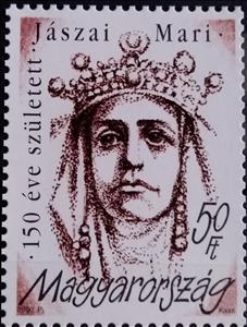 Stamp, 150th anniversary of birth of Jászai Mari, Hungary,  , Anniversaries and Jubilees, Authors, Famous People, Literary People (Poets and Writers), Literature, Theatre, Women