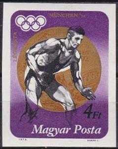 Stamp, Gold medalist Csaba Hegedus, Hungary,  , Martial Arts, Medals and Marks of Honour, Olympic Games, Sports, Wrestling