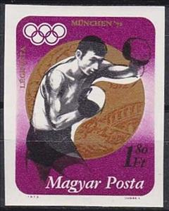 Stamp, Gold medalist György Gedo, Hungary,  , Boxing, Martial Arts, Medals and Marks of Honour, Olympic Games, Sports