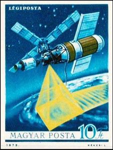 Stamp, Skylab, Hungary,  , Astronauts, Outer Space, Science, Space Traveling, Spacecrafts
