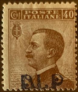 Stamp, Victor Emmanuele II overprinte B.L.P, Italy,  , Famous People, Heads of State, Kings, Men, Royalty