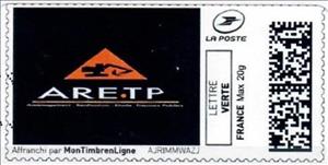 Stamp, ARE.TP Travaux Public, Personalized and Private Mail Stamps,  , Building Industry, Logos